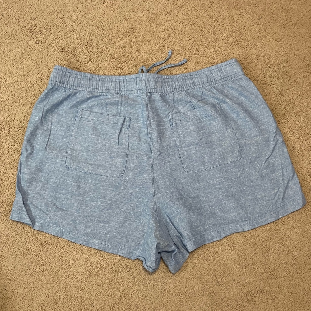 Gap Easy Pull On Shorts Indigo Blue Chambry Women’s Sz XL - Picture 5 of 9